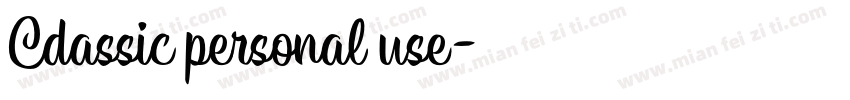 Cdassic personal use字体转换